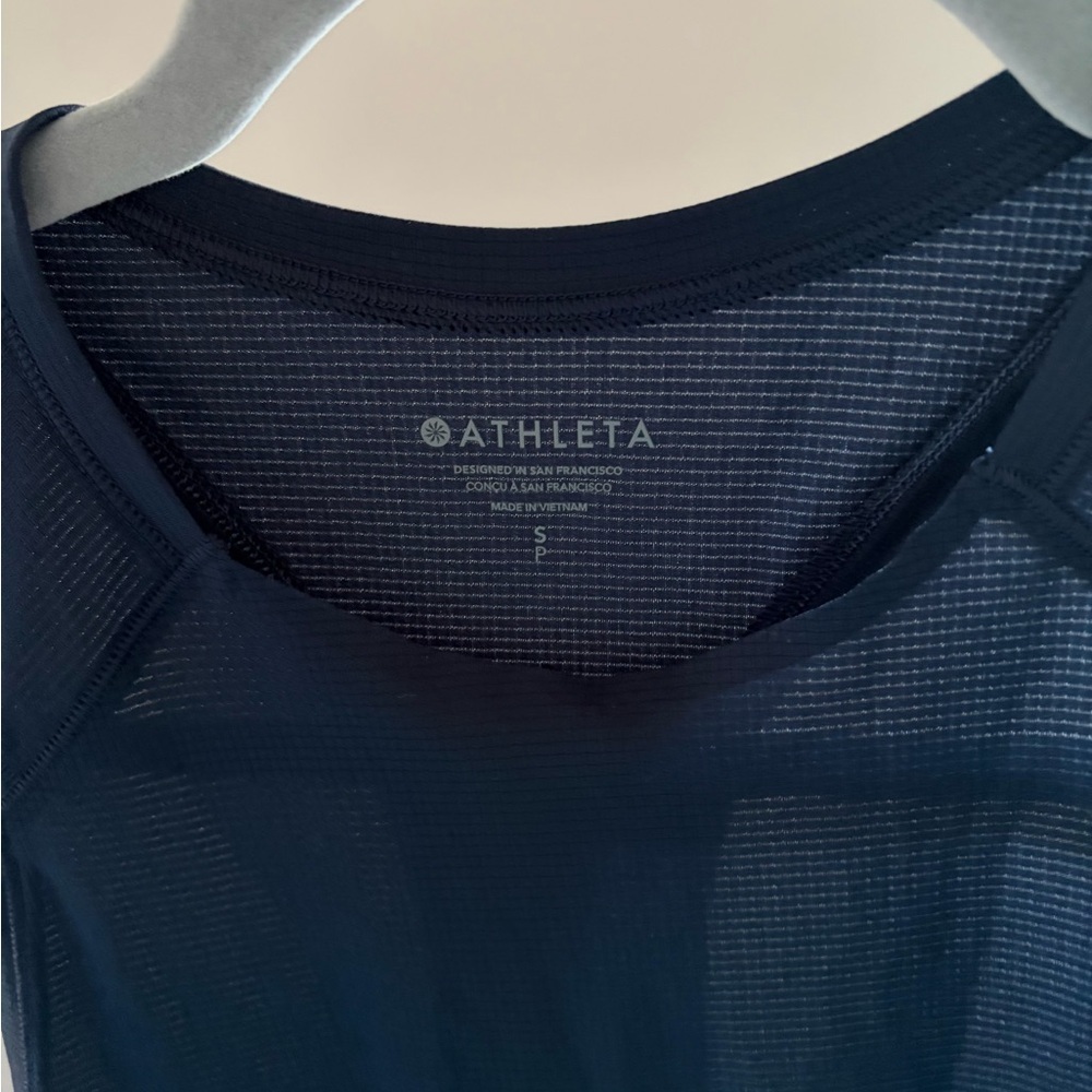 Athleta Grid Knit Tank (Navy) - Size Small - Picture 4 of 6